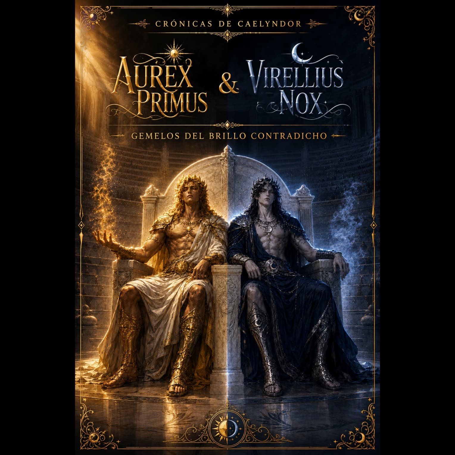 Carátula de Aurex Primus & Virellius Nox — Gemelos del Brillo Contradicho