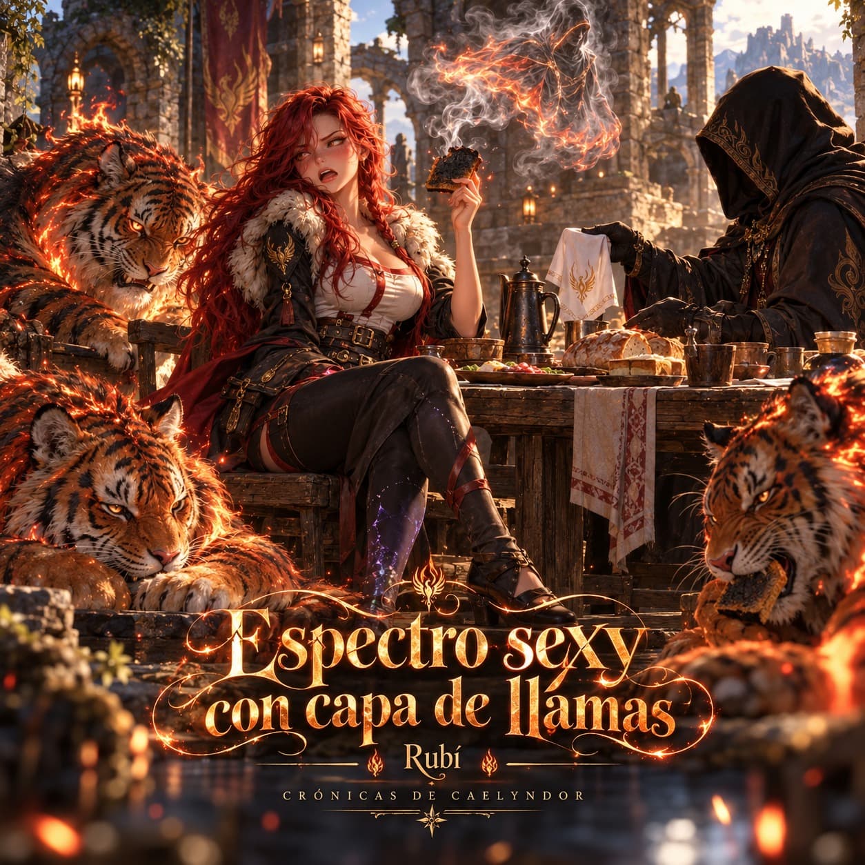 Carátula de Rubí — Espectro sexy con capa de llamas