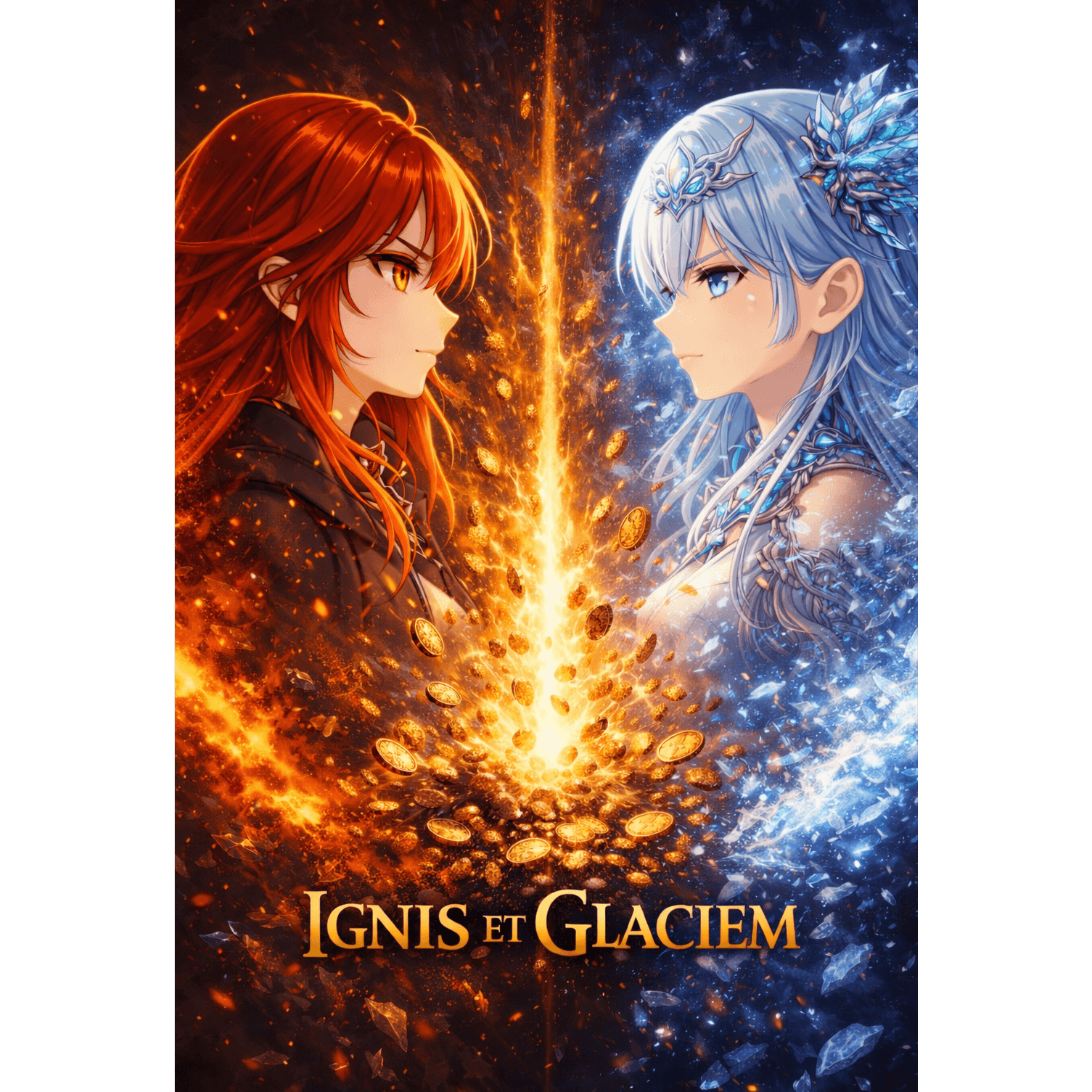 Carátula de Rubí & Yuki — Ignis et Glacies — Ruina Auri (Fase 2)